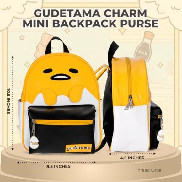 Mini PU Leather Backpack Purse with Adjustable Straps, 10.5 Inch main image 5